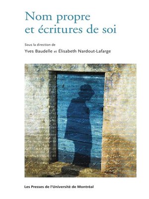 cover image of Nom propre et écritures de soi